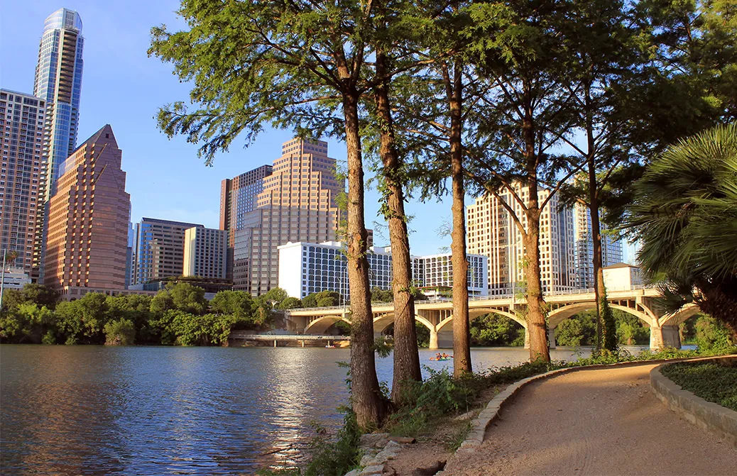 Downtown Austin skyline from Lady Bird Lake